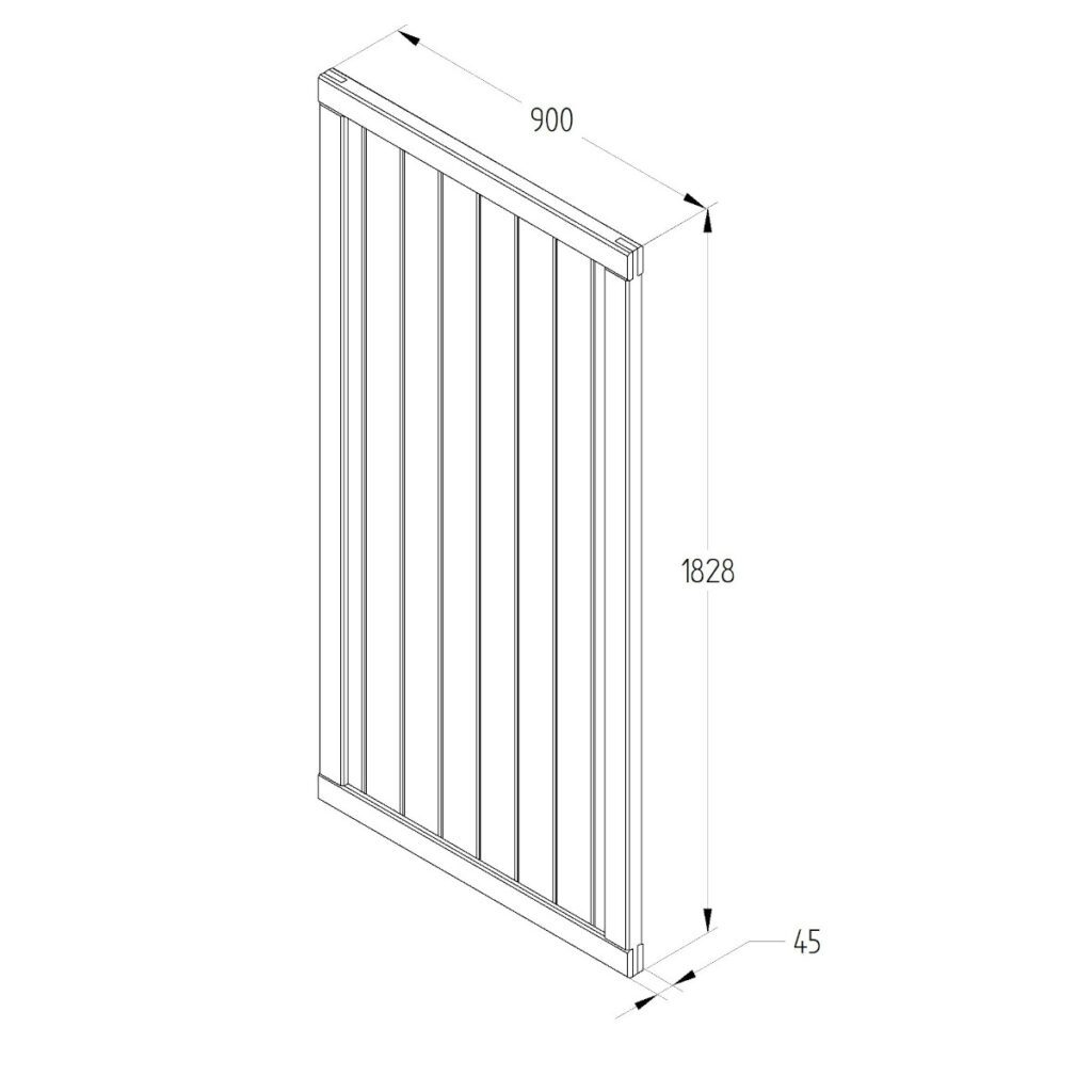 Forest Garden Vertical Tongue & Groove Gate – 6ft 5013053168028 2